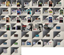 Lot de jeux SNES + GB + GBA et console SNES version PAL avec boîte