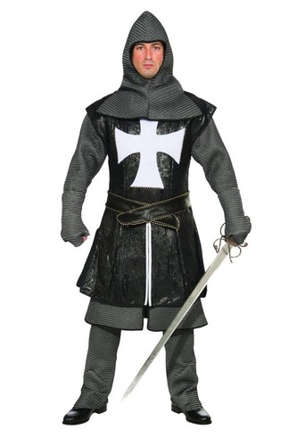 Medieval black knight costume - black,