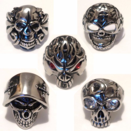 Skull ring stainless steel - skull,