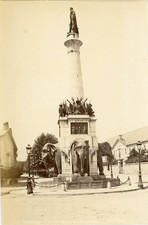 ND, France, Chambéry, La Fontaine des Eléphants  Vintage albumen print. Tirage