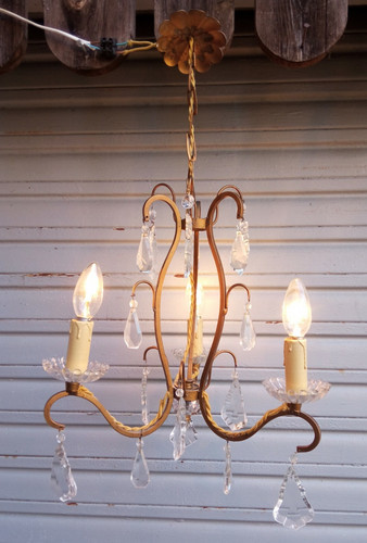 Ancien lustre cage feux à - ancien, 3