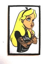 Patch MORALE 5x8cm "ALICE TATOO" Broderie PRINT Design Fun Militaire
