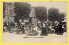 cpa 18 - BOURGES (Cher) Animée LE MARCHÉ aux LÉGUMES Etal Paniers DOS 1900