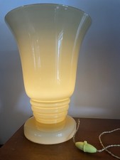 Grande H 36 Cm Lampe Opaline Circa 1930 - 1940 Art Déco Bel État Rarissime !