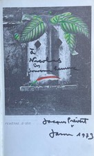 JACQUES PREVERT EO DEDICACE COLORIEE REHAUSSEE A LA MAIN FATRAS 1972