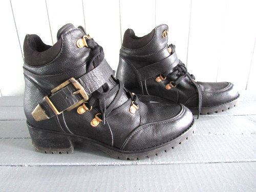 Boots motard cuir noir 39 - noir, p