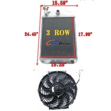 Aluminum Radiator+FAN for 1932-1937 FORD MODEL Y/MODEL-Y 1933 1934 1935 MT/AT
