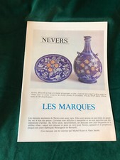 DOCUMENT FAIENCE DE NEVERS/DECOR PEINT POLYCHROME/ MARQUES ANCIENNES/ MONTAGNON