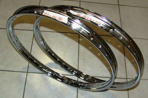 Paire roues acier - roues, moto