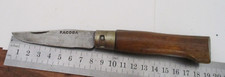 ANCIEN COUTEAU PLIANT MANCHE EN BOIS FACOSA VIROLE BLOCAGE LAME
