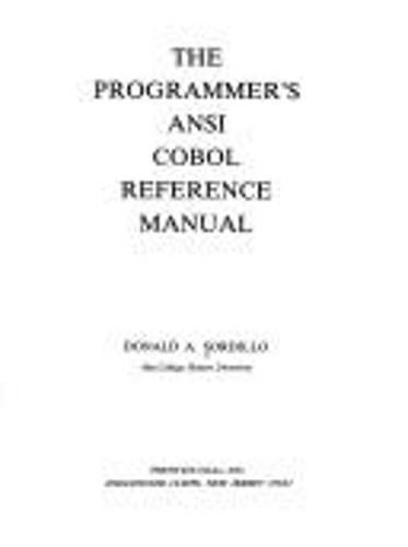 The programmer ansi cobol - programmer's,