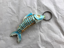 Porte clé Vintage poisson articulé émaillé 12 cm en très bon état.