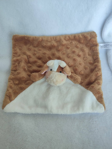 Doudou vache plat - vache, blanc
