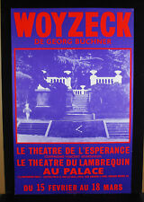 Affiche vers 1970 Woyzeck de Georg Büchner Vincent Jourdheuil Théatre Lambrequin