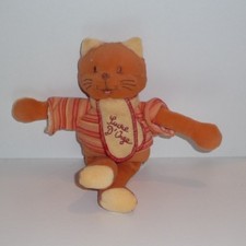 Doudou Chat Sucre d'Orge - Orange