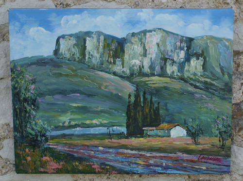 Provence acrylique sur - acrylique, toile