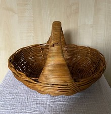 ANCIEN PANIER EN OSIER  AVEC