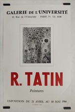 Tatin R. Galerie de l'université 1966 Affiche Originale Exposition