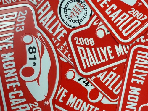 Neuf plaques rallye monte - neuf,