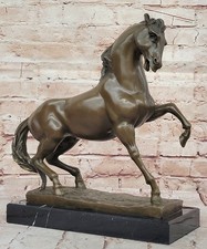 Bronze Sculpture Statue De Cheval Signé Par Milo Superbe Équestre Œuvre Soldé