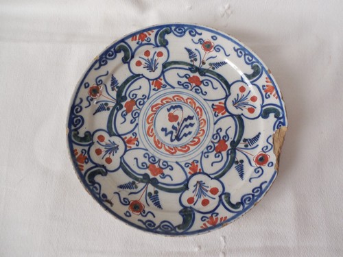 Assiette faience delft - assiette,