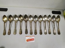 Lot 12 grande cuillère à soupe métal blanc 140 Ancienne vintage - FRANCE