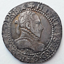 Henri III (1574-1589)- Demi-franc au col gaufré de Paris 1587 A - Bel exemplaire