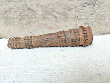 Pipe À Tabac Rétro En Fer Et En Terracotta Fait Main Rare I319