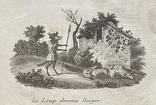 Loup devenu berger fable la - devenu,