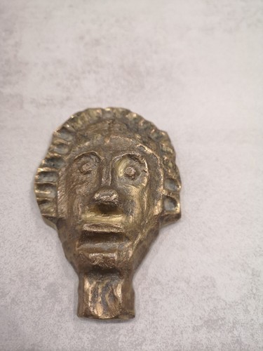 Sculpture visage bronze tête
