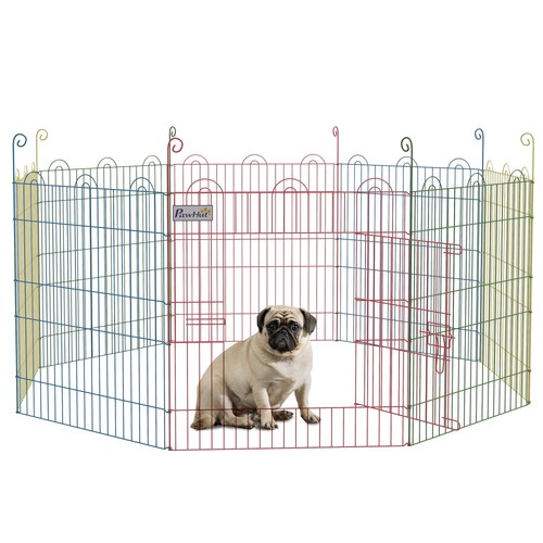 Pawhut enclos chien - enclos, en