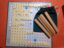 jeu société SCRABBLE complet chevalets bois - fabriqué en Angleterre Jeux Spear