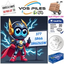 Pile Varta V377 SR66 SR626SW pour Montre ( Oxyde d'Argent 1,55V 27 mAh )