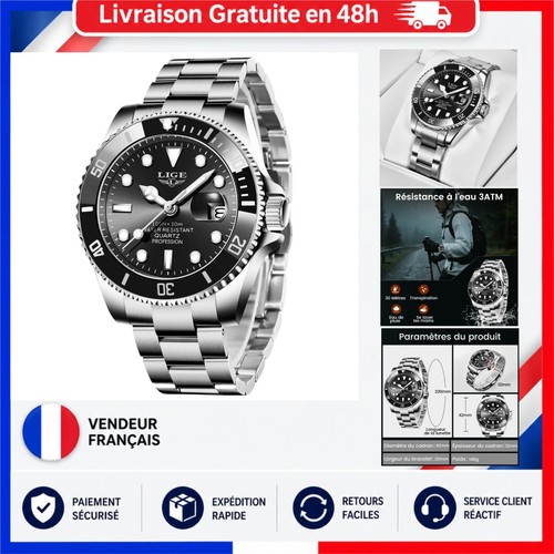 Montre homme lige quartz - montre,