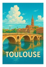 Affiche style Ghibli du pont