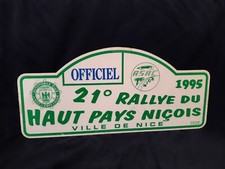plaque rallye  rally  du haut pays niçois  1995 automobile club nice 