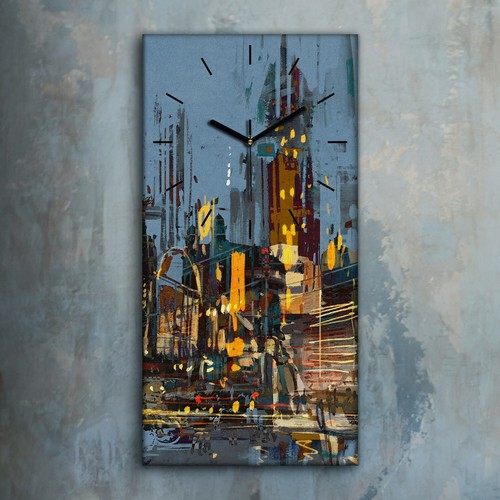 Horloge murale sur - , toile