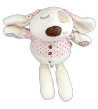 Doudou MAMAS AND PAPAS - chien lapin beige rose 30 cm