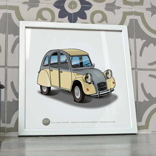Poster 2cv dolly 1985 jaune - 1985, et
