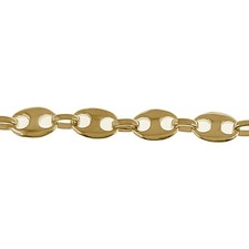 Collier Grain de Café Plaqué Or 18 carats - Longueur 50cm - Mixte - Neuf