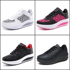baskets femme semelle compensée haute épaisse sneakers sport noir rose blanche