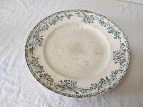 Ancien plat rond céramique - en,