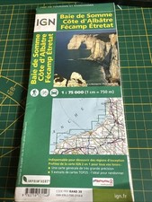 CARTE IGN . TOP 75 . BAIE DE SOMME . COTE D ALBATRE . Fécamp Etretat...