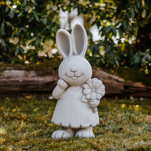 Statuette pierre lapin avec - pierre,