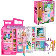 Barbie Maison De Vacances Loft Avec Poupée Chambres Pliables Mattel HRJ77