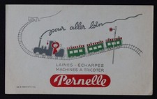 Buvard PERNELLE laine écharpe machine à tricoter train blotter 3