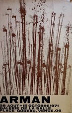 Arman Affiche Expo Litho 1971 Galerie De La Salle Exhibition Poster 