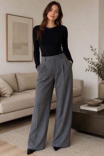 Zara women gray pleated - zara,