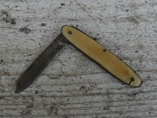 ancien petit couteau de Dame A. DASSAUD , canif pliant plaquette corne