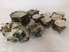 ANCIEN SERVICE A CAFE TASSES THE BARBOTINE COQUILLAGE VINTAGE